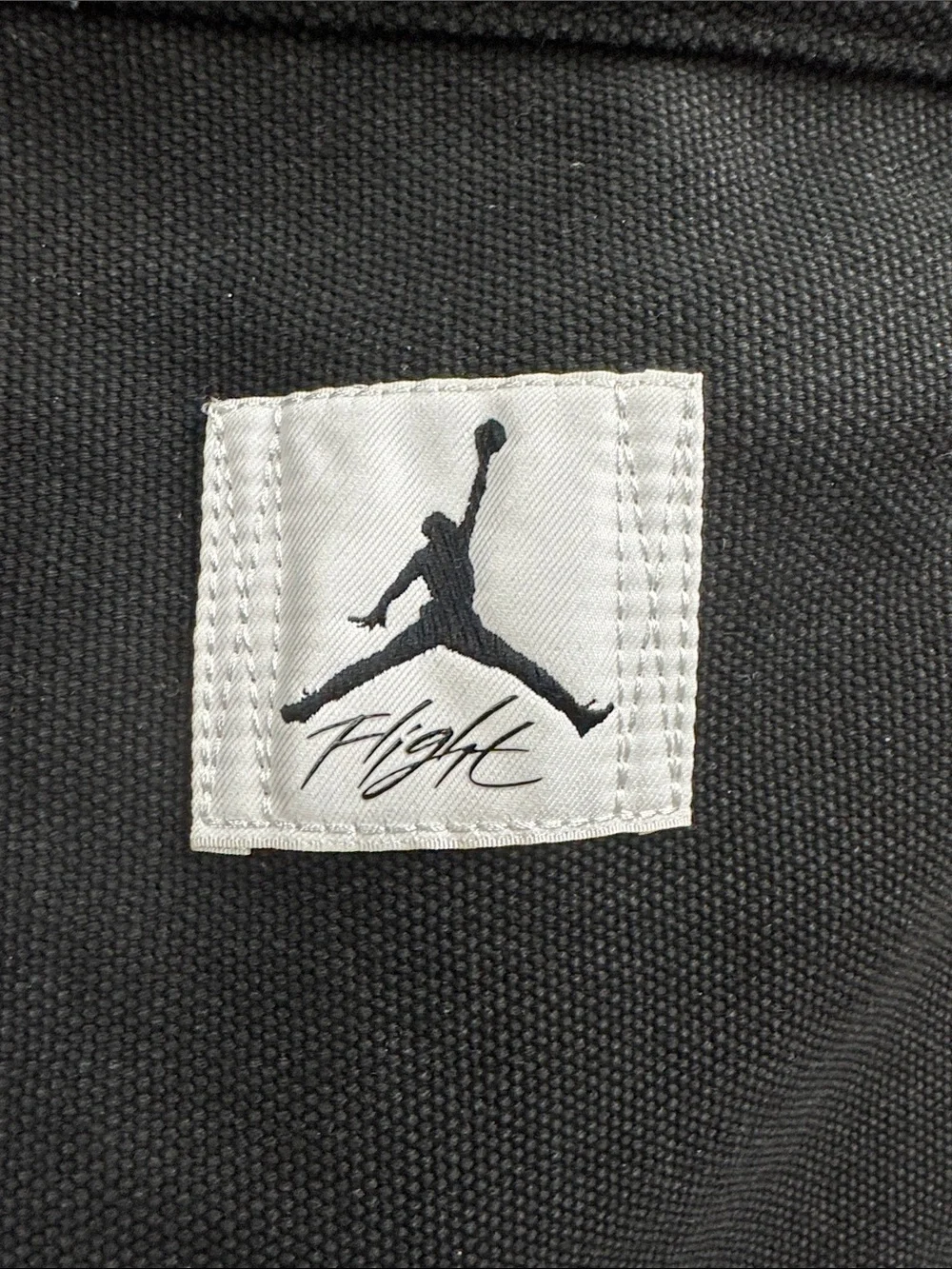 Nike air Jordan Black heavy duty Canvas Duffel Tote Bag EUC